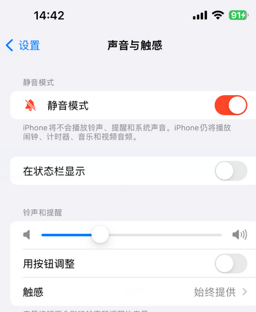 连云港苹果15Pro维修网点分享iPhone15Pro系列机型中隐藏静音图标 